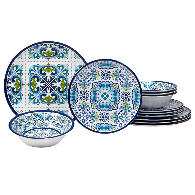 Charlton Home® Mosaic 12 Pc Dinnerware Set Wayfair.ca
